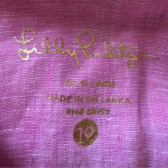 LILLY PULITZER Sea View Linen Button Down Shirt - Picture 8 of 9